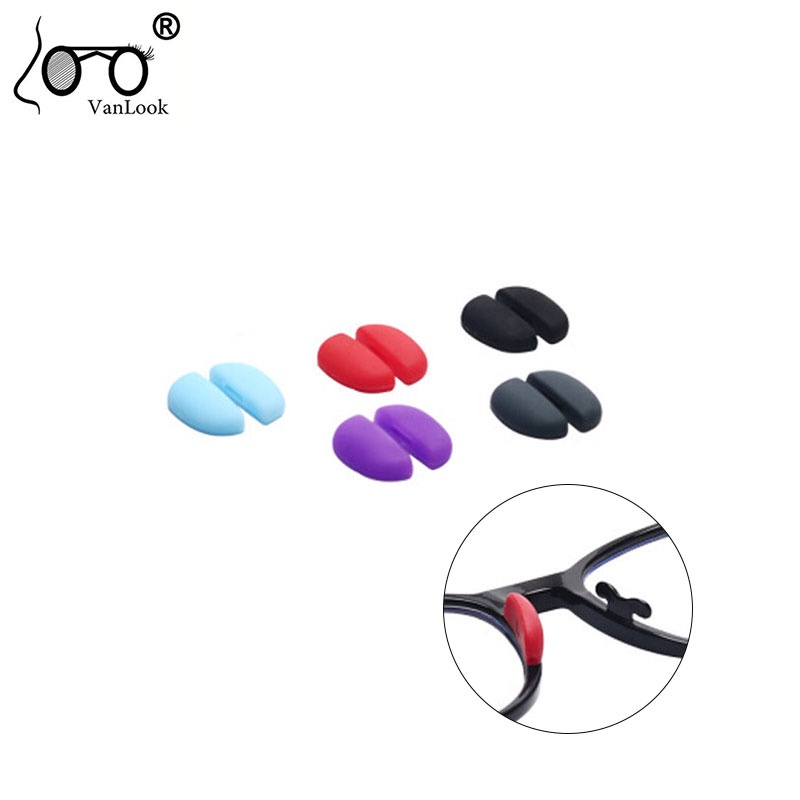 ยางแผ่นรองจมูกแผ่นซิลิกาเจลสําหรับแว่นตาเด็กซิลิโคนแผ่น Snap in Palm Screwless Ultra Soft Wrapped Snap-in