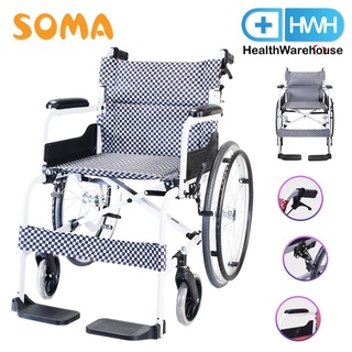 รถเข็นผู้ป่วย Soma 150.5 F22 ( สีเทาดำ ) Wheelchair Hospital วีลแชร์ รถเข็น รถเข็นผู้สูงอายุ พับได้ รถเข็นผู้ใหญ่ วิลแชร์ผู้ป่วย