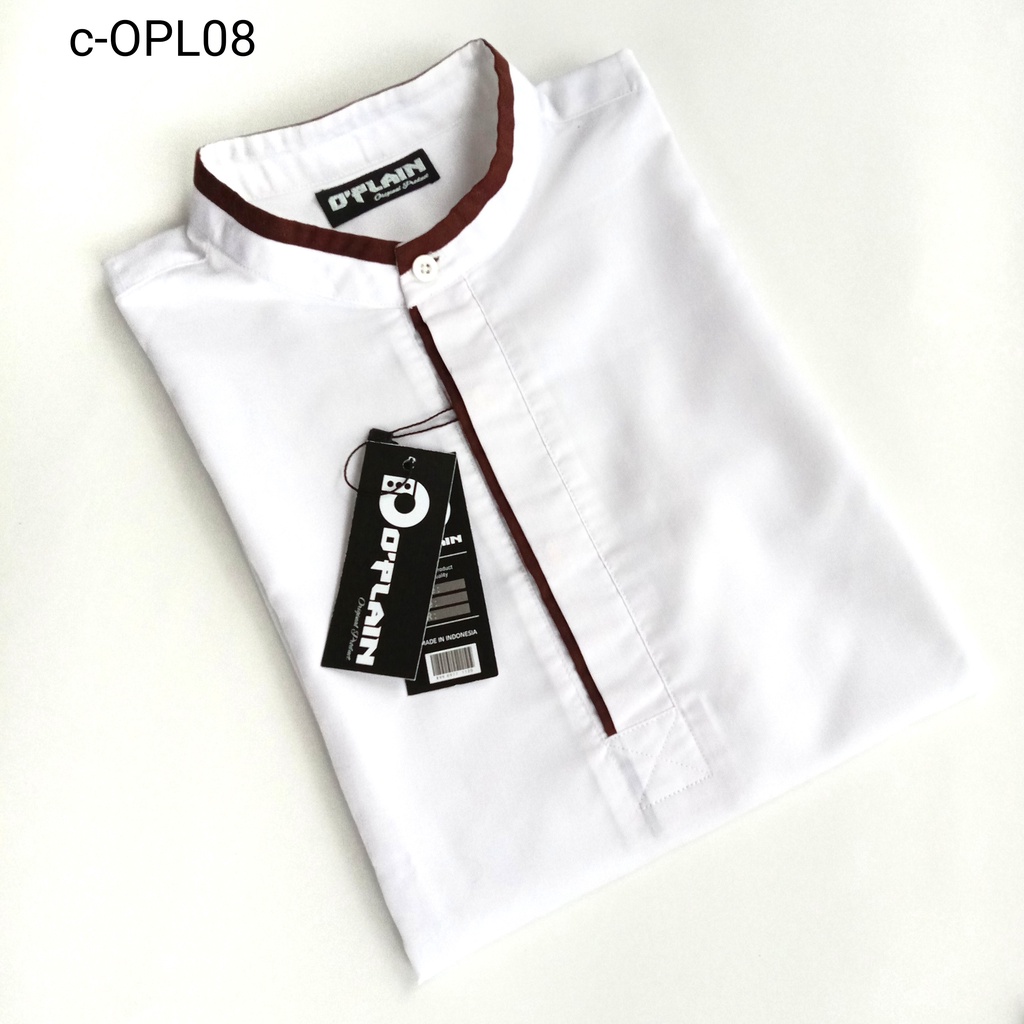 Koko เสื้อแขนยาว สีขาว สําหรับผู้ชาย เข้าได้กับทุกขนาด OPL-08