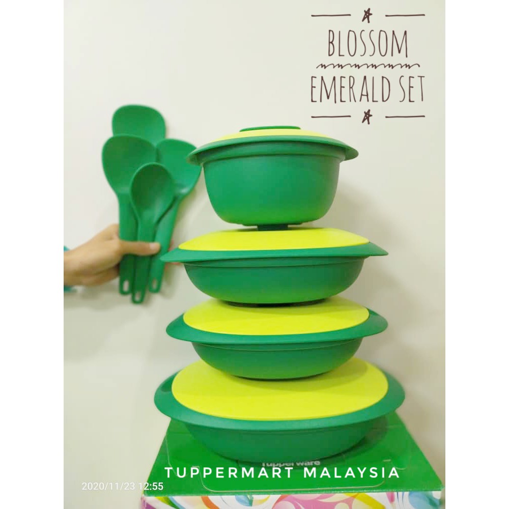 ชุดเข้าไมโครเวฟได้ Tupperware Blossom Emerald