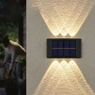 COD Solar light ไฟโซล่าเซลล์ โคมไฟติดผนัง สำหรับกลางแจ้ง โคมไฟติดผนังภายนอก 2/6/8/10/16led