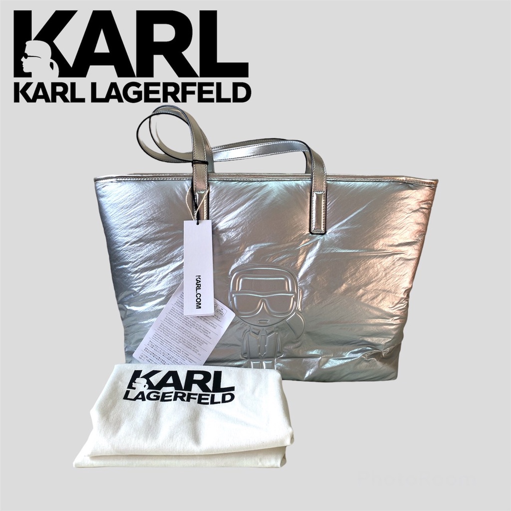 กระเป๋า Karl Lagerfeld Paris Tote Metallic ✅แบรนด์แท้100% 📦ส่งฟรี