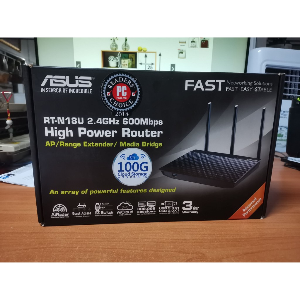 Asus Router รุ่น RT-N18U 2.4 GHz 600 Mbps High Power Router