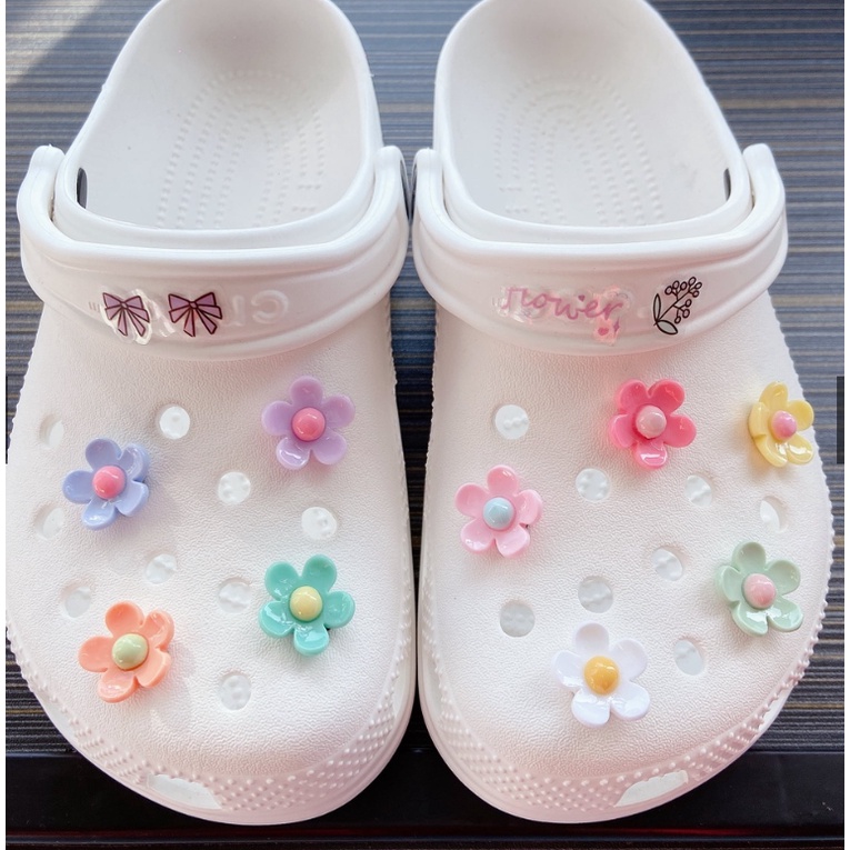 Jibitz Pin จี้รูปดอกทานตะวัน ดอกเดซี่ สีม่วง เครื่องประดับ แฟชั่นสําหรับผู้หญิง
