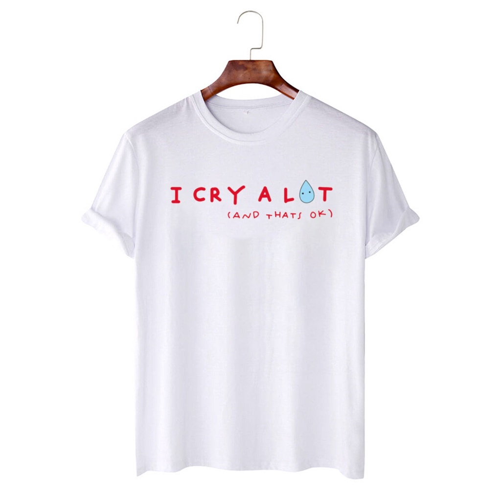 เสื้อยืด พิมพ์ลาย I Cry A Lot And Thats Ok Sydney Sweeney I Cry A Lot สําหรับผู้ชาย