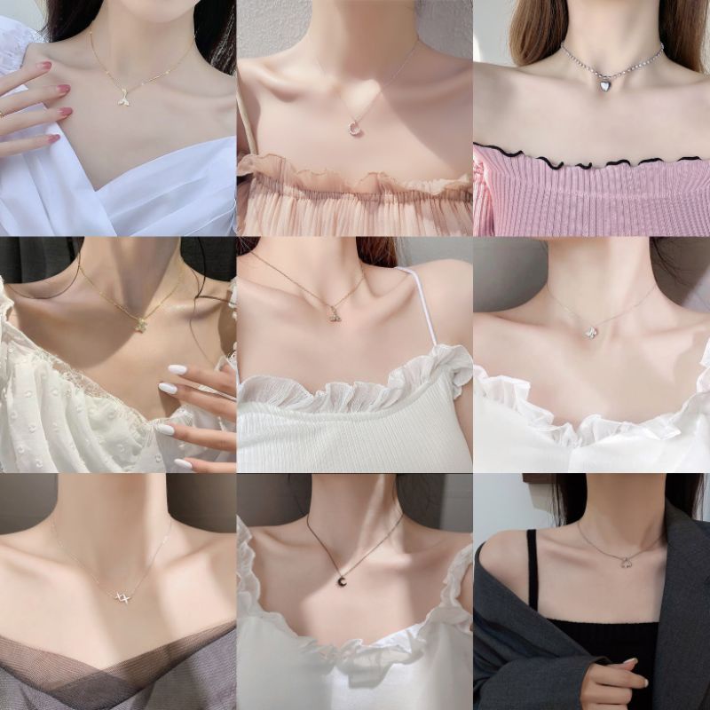 สร้อยคอแฟชั่น สร้อยคอmini สไตล์เกาหลี พร้อมส่ง