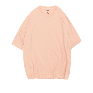 Yuedpao เสื้อยืด OVERSIZE รับประกันไม่ย้วย 2 ปี เสื้อยืดสีพื้น OVERSIZE_สี LIGHT PEACH