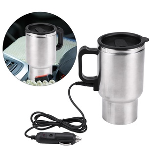 12V 450ml Electric In‑car Stainless Steel Travel Heating Cup Coffee Tea Car Mug