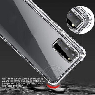 Realme 8 7 X7 Pro GT Neo (5G) 7i Narzo 30A 20 Pro C25s C25 C21 C20 C17 C15 C12 C11 C3 C2 Soft Silicon Clear Shockproof Case Airbag Cushion Back Cover Anti Fall Protection Transparent Phone Casing for Realme7 RealmeX7 Realme8 RealmeGT