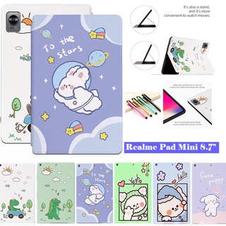 เคสหนัง ฝาพับ ลายการ์ตูนน่ารัก กันกระแทก สําหรับ Realme Pad Mini 8.7 นิ้ว