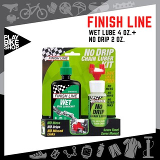 ชุดน้ำมันหล่อลื่นโซ่ Finish Line Wet Lube 4oz. + No Drip 2 oz.