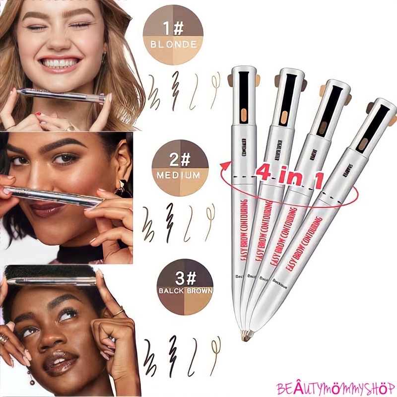 NEW BECKISUE Brow Contouring 4 in 1ปากกาเขียนคิ้ว4 in 1 ที่ขายดีที่สุด ...