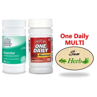 (พร้อมส่ง) 21st Century, One Daily, Maximum/Essential, 100 Tablets. Vitamin รวม แร่ธาตุ บำรุงร่างกาย จบในเม็ดเดียว