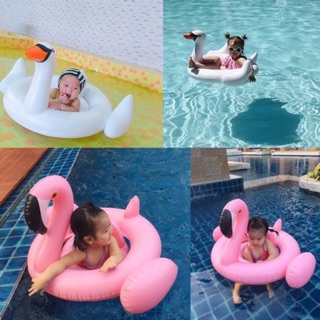 Baby inflatable swan ห่วงยางสวมขารูปหงษ์ มีพนักพิงหลัง เก๋ๆ