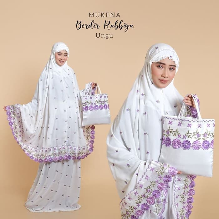 Mukenah อุปกรณ์กระดาษเย็บปักถักร้อย Rabbiya สีม่วง Sf445 - muno.store ...