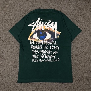 Bestseller เสื้อยืดพรีเมี่ยม สีเขียว OCULAR DISTRO STUSSY BRAND