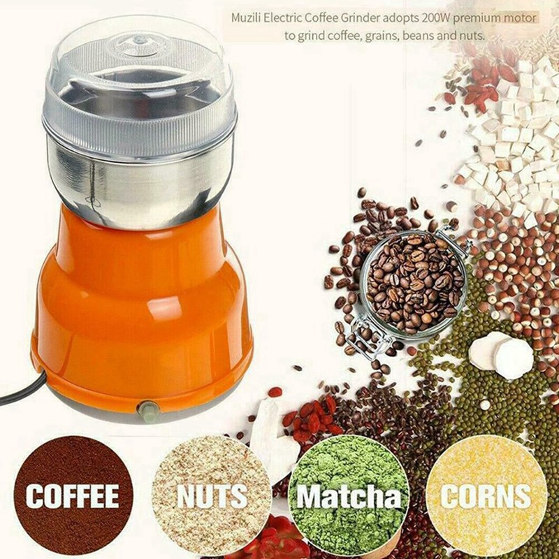 yinbeiguoji.my Stainless Steel Electric Coffee Bean Grinder Bar Kitchen ...