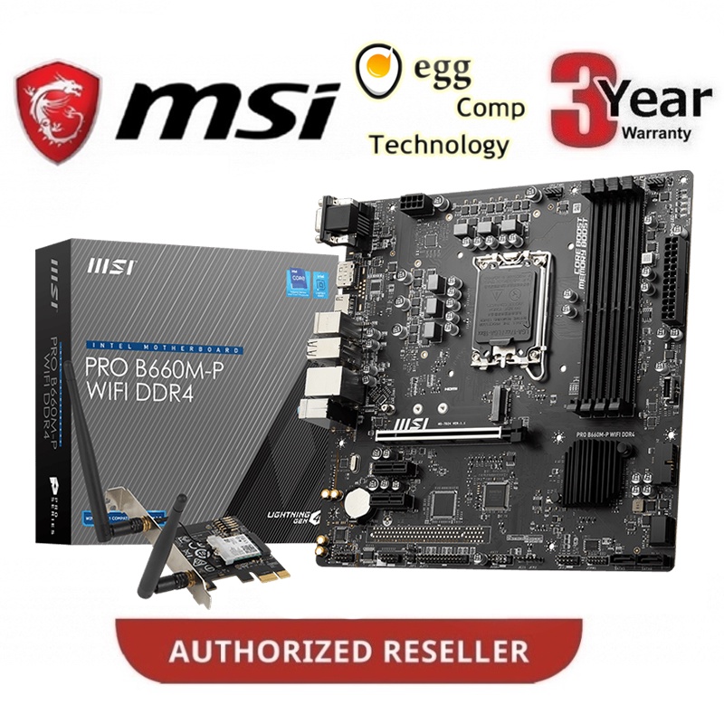 MSI PRO B660M-P WIFI DDR4 MOTHERBOARD M-ATX LGA 1700