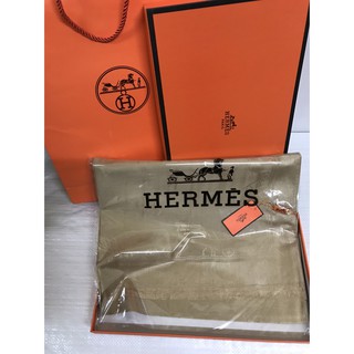 ผ้าพันคอ Hermes  (มีกล่อง+ถุงกระดาษแถม) H-4.สีทอง 70*180 CM