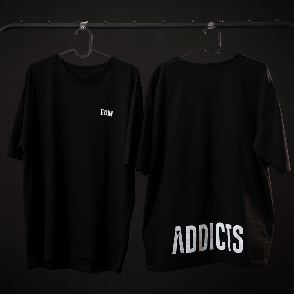 EDM Addicts T-Shirts - Short Sleeves Oversize Men Design 1