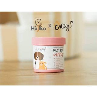 แผ่นเช็ดคราบน้ำตาสัตว์เลี้ยง Hajiko x Catory Pet Eye Wipes