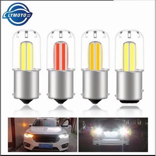 ไฟเลี้ยว ไฟเบรก LED 1157 BAY15D 1156 12-24v BA15S P21/5W COB สีขาว สีแดง สําหรับรถยนต์ 1 ชิ้น