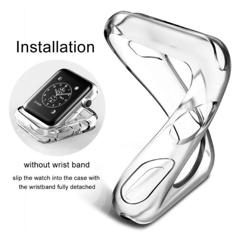เคส สำหรับ iWatch Case ขนาด 38.40.41.42.44.45.49.46มม. ซิลิโคนอ่อนนุ่มหุ้มใสสำหรับ iWatch Series10 9  6 CASE แอปเปิ้ลวอช