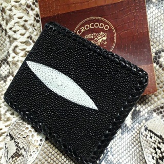 le shark  bifold wallet กระเป๋าสตางค์หนังปลาฉลามแท้