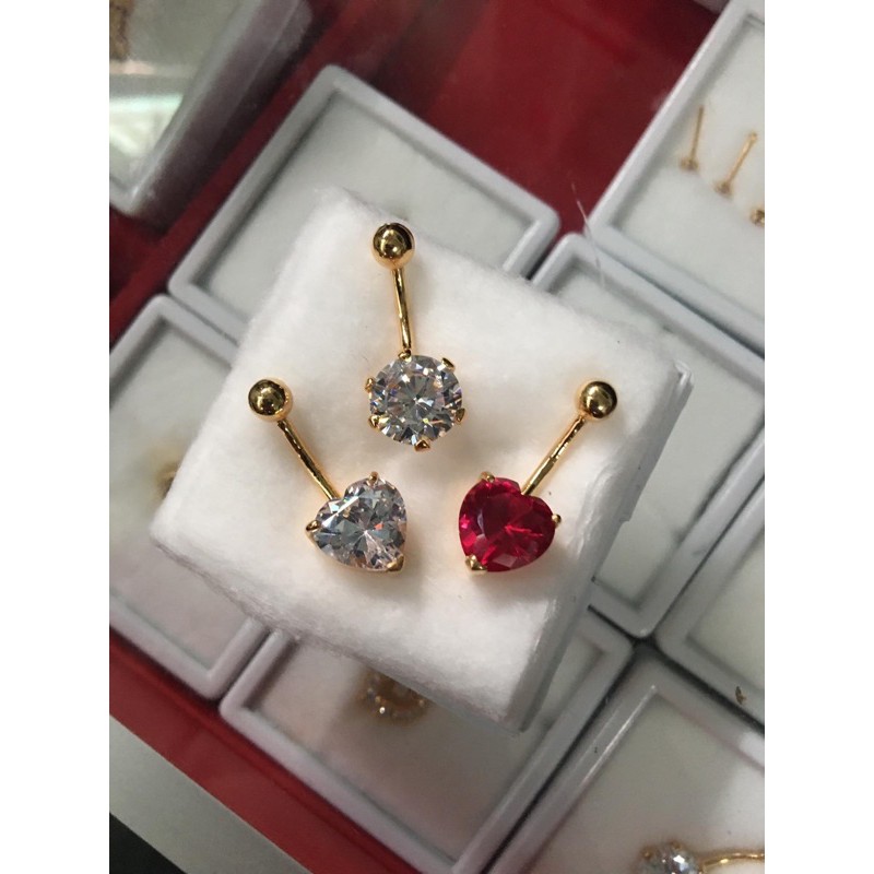จิวสะดือทองแท้9kPiercing/Belly Bar/Body9k