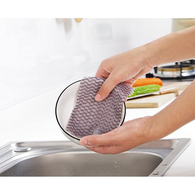 ผ้าเช็ดจาน ผ้าเช็ดโต๊ะ  ทำความสะอาด ซับน้ำได้ดี - รูปที่ 2