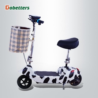 DOBETTERS สุดเทห์ สกู๊ตเตอร์ไฟฟ้า ล้อยาง Electric Scooter ความจุของแบตเตอรี่ 24V 8AH มอเตอร์ 350W มีตระกร้าใส่ของ