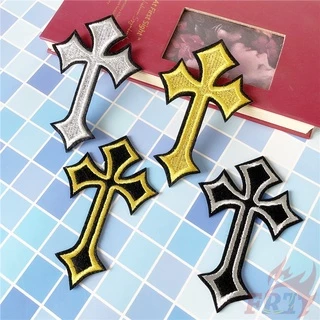 ❀ Cross สีสันสดใส (26 สี)แผ่นแปะรีด ❀ 1 ชิ้น Diy เย็บบนเหล็กบนแพทช์ป้าย