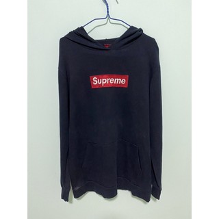 เสื้อสเวตเตอร์ supreme มือสองสีกรมสีมีเฟดค่เ