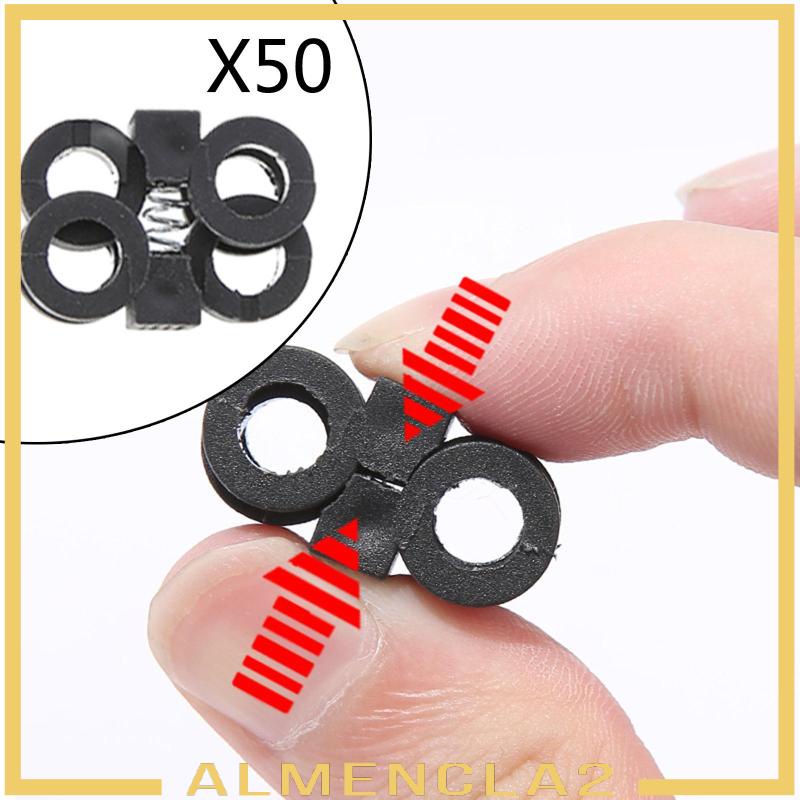 ALMENCLA2 50PCS Quick Shoelace Lock Shoe Strings Cord Fastener Buckle ...