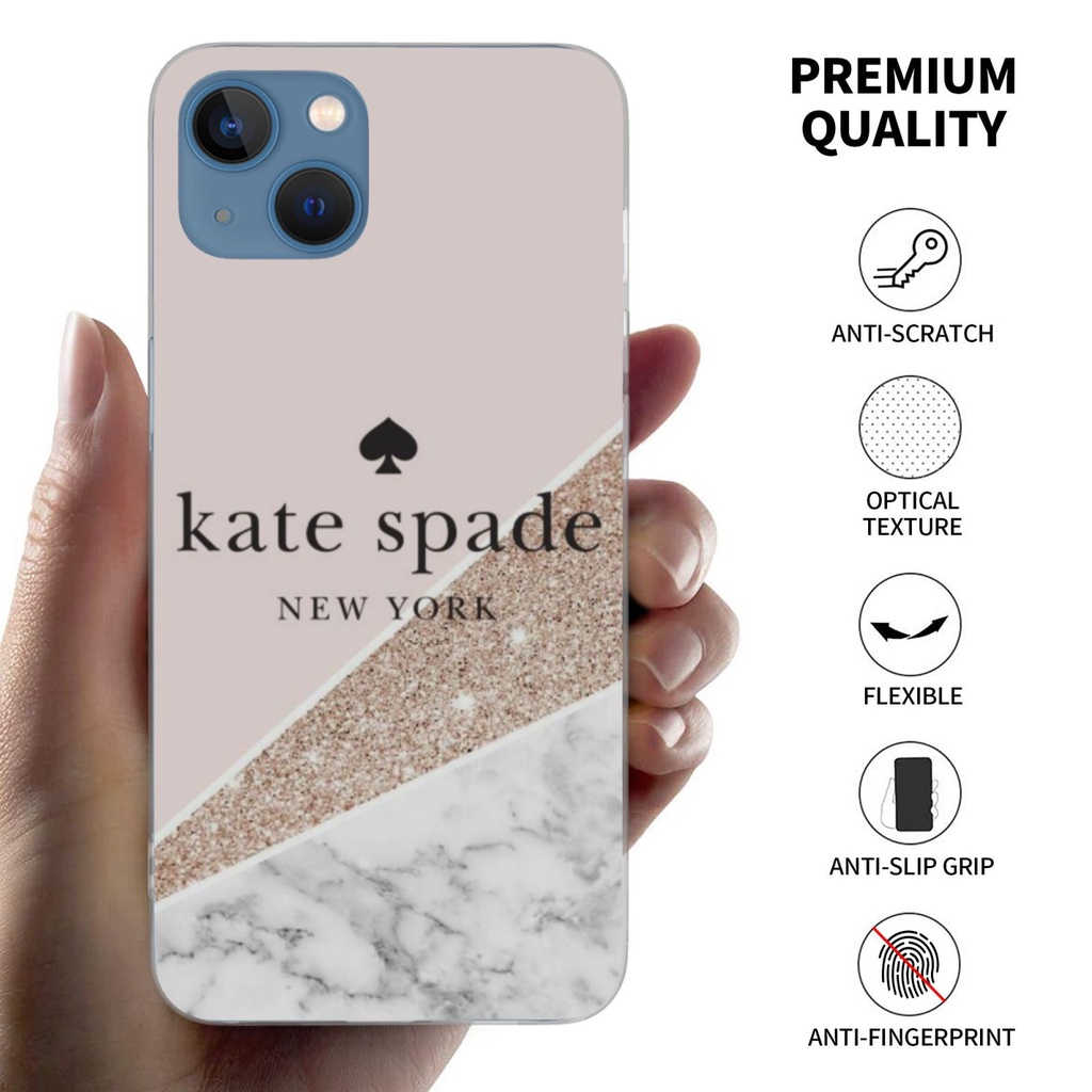 สไตล ์ ใหม ่ Kate Spade Clear เคสโทรศัพท ์ กันกระแทกสําหรับ IPhone 11 13 12 14 15 Pro XS Max MiNi 11 Pro X XR XS Max 6S 7 8 Plus SE