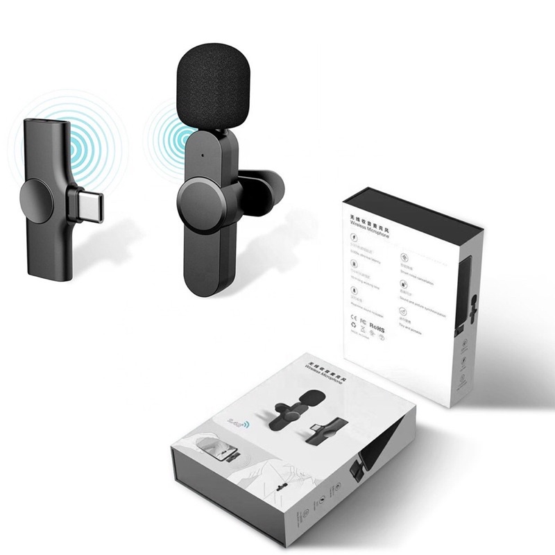 New🔥K35 Wireless Microphone K9ไมค์ไร้สาย ไมโครโฟนไร้สาย สมาร์ทโฟน กล้อง ไมค์ไลฟ์สด ไมค์ไร้สายหนีบเสื