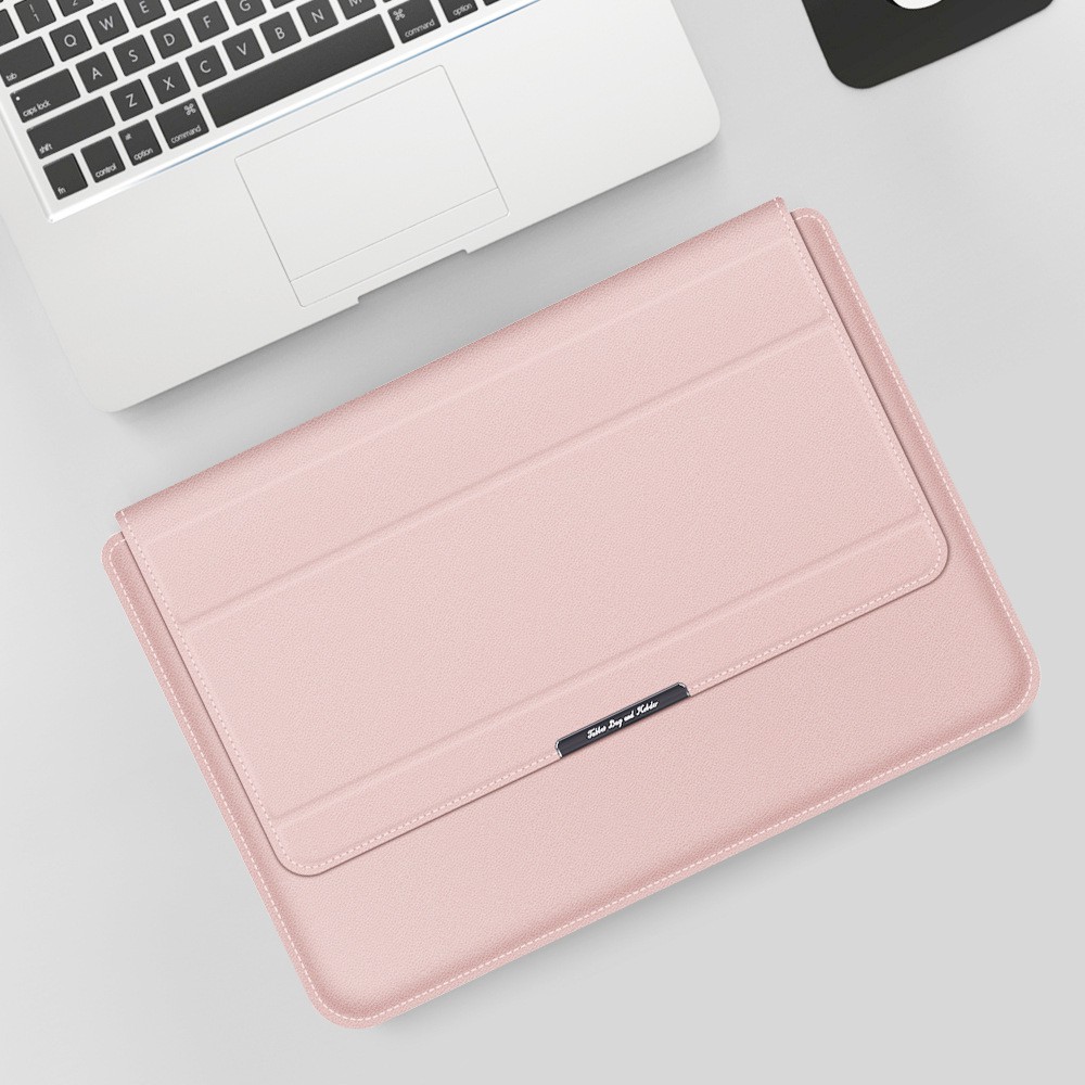 4 in 1 กระเป๋าใส่แล็ปท็อป หนังนิ่ม พับได้ พร้อมขาตั้ง สําหรับ Macbook air pro 11 12 13 14 15 16 นิ้ว