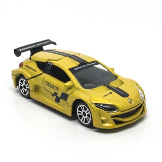 Majorette Renault Megane Trophy - Screen Spoiler &amp; Mirror - Metallic Yellow /Wheels D5S /scale 1/64 (3") no Package