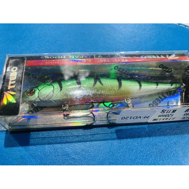 เหยื่อTTEBO M-VD120mm เหยื่อตกปลา กะพง ปลาเก๋า ปลาสาก และปลาล่าเหยื่อ TTEBO M-VD120 F.T 0.5-1.5M