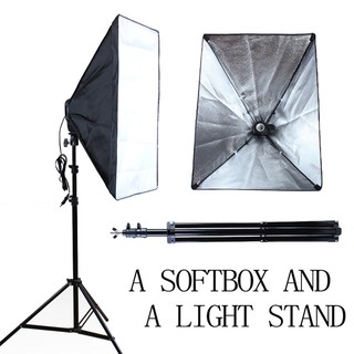 Softbox Photo Lighting Studio Lighting Kit 2pcs 50 x 70 Soft Boxes 1ชุดตามรูป