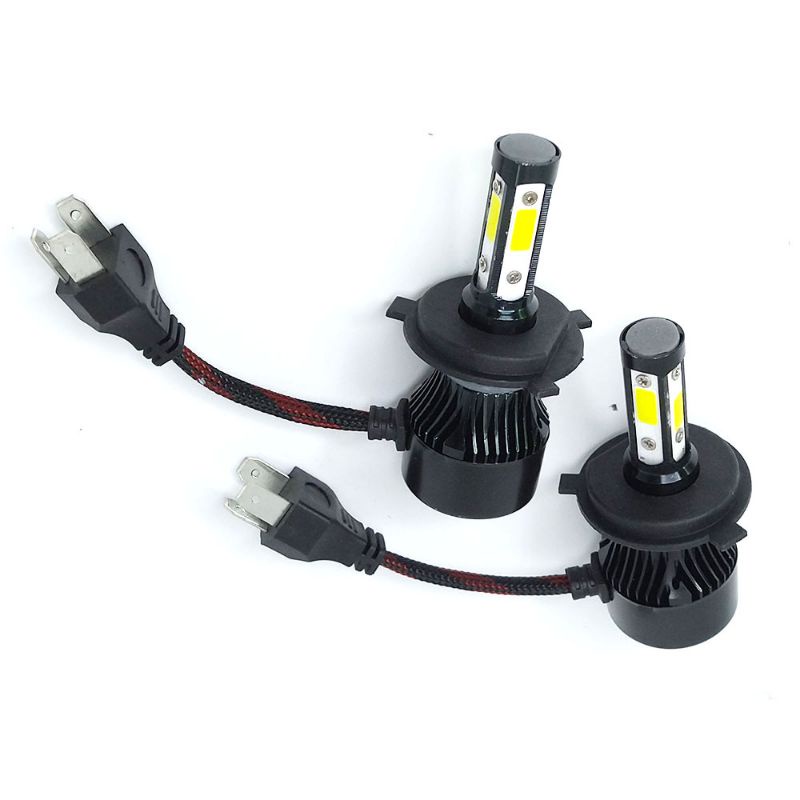 R3w A2D COB LED ไฟหน้ารถ H4 Cool White 2 PCS - 75818-4CN - สีดํา
