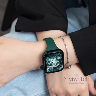 【25 สี】สายนาฬิกาข้อมือยาง แบบนิ่ม สีแคนดี้ สําหรับ iwatch 45/41/44/40 มม. 38 มม. 42 มม. iwatch series 8 7 6 5 SE 4 3 2