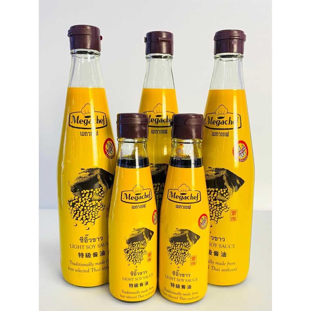 เมกาเชฟซีอิ๊วขาวสูตรพรีเมี่ยม Megachefe Premium Light Soy Sauce