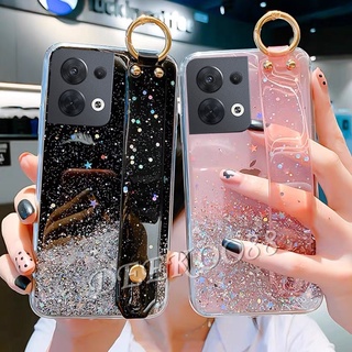 ใหม่ เคสโทรศัพท์มือถือ TPU นิ่ม แบบใส ลายดาววิบวับ พร้อมสายคล้องมือ สําหรับ OPPO Reno8 Reno7 Reno6 Z Pro 5G 4G Reno 8 8Z 8Pro 7 7Z 7Pro 6 6Z 2022