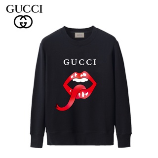 Gucci เสื้อกันหนาว คอกลม ผ้าฝ้าย พิมพ์ลาย แฟชั่นสําหรับผู้ชาย และผู้หญิง