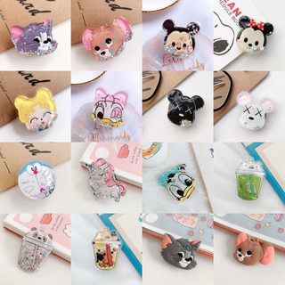 เคส 3D creative cartoon pattern mobile phone airbag holder, the inside of the holder is liquid that can flow, suitable for all kinds of mobile phone cases