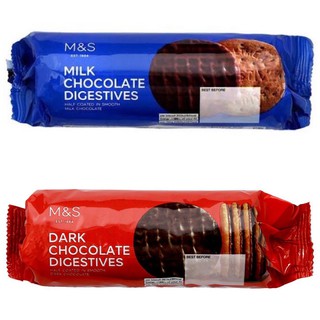 Milk &amp; Dark chocolate biscuit digestive จาก Marks&amp;spencer บิสกิตเคลือบชอคโกแลตนม หรือ ชอคโกแลตเข้มข้น M&amp;S