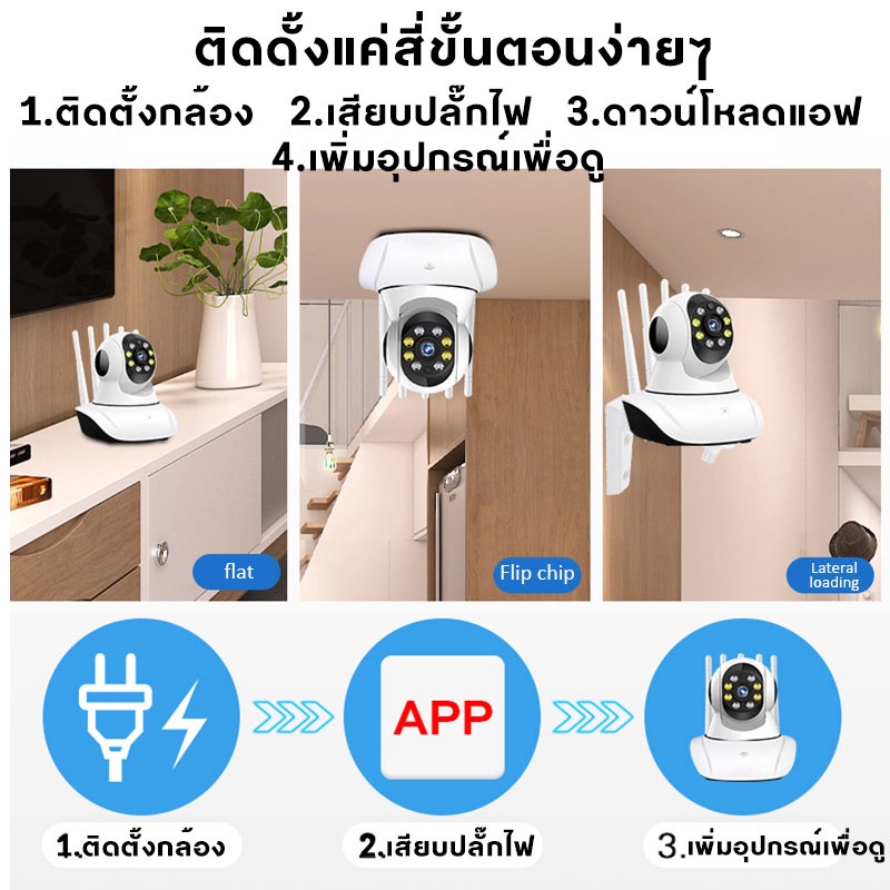 🔥กล้องวงจรปิดไร้สาย ไม่ใช้เน็ต กล้อง P2P IP WIFI หมุดได้ 355 องศา hd 2 ล้านพิกเซล จับการเคลื่อนไหว - รูปที่ 5