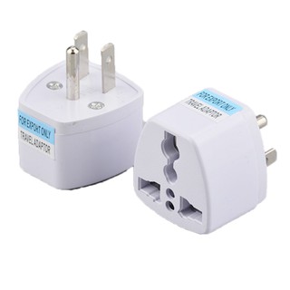 หัวแปลงปลั๊กแบบ US เป็น Universal แบบมีขากราวด์ ทนกระแส 10A 250 US to Universal plug Adapter Converter AC Power Socket