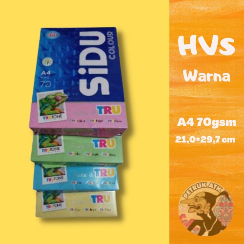 [RIM] SINAR DUNIA SIDU A4 70 GRAM COLOR HVS PAPER PHOTOCOPY PAPER